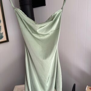 Peppermayo Mint Satin Dress